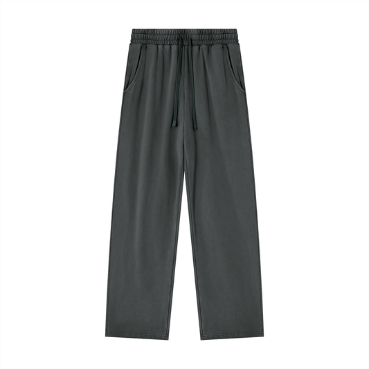 Dog Days sweatpants in dark gray, front with drawstring waist