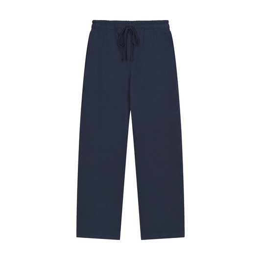 Dog Days heavyweight sweatpants in navy blue, front with drawstring waist