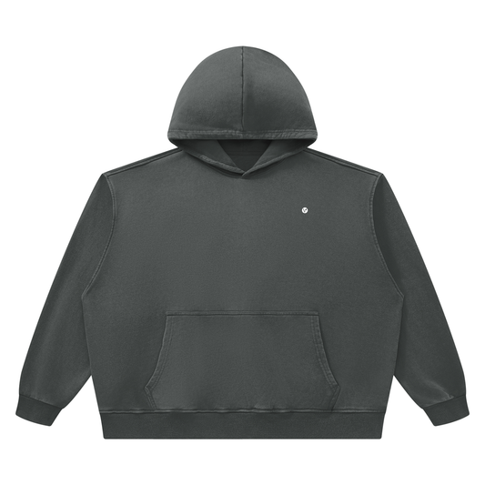 Dog Days Airball hoodie in dark gray, front with small Verdant V on the chest