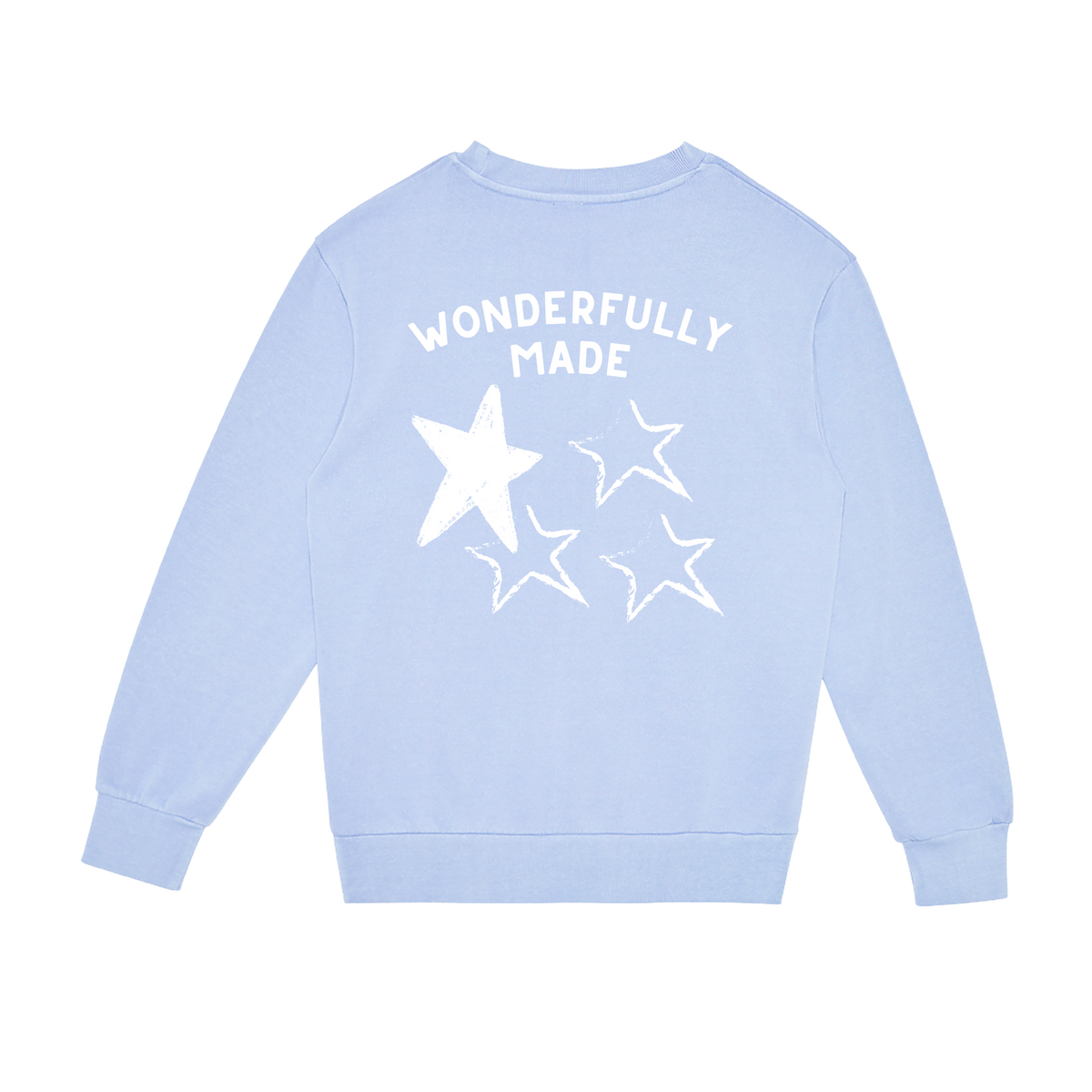 Wonderfully Made star graphic crewneck in periwinkle
