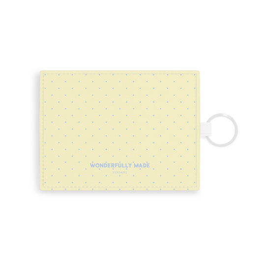 Wonderfully Made Saffiano Leather Card Holder - Polka Dot