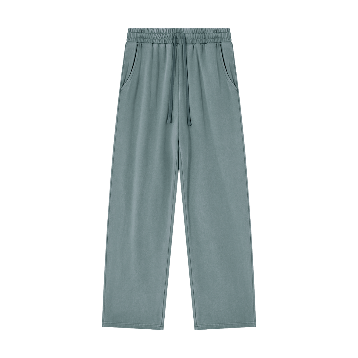 Dog Days sweatpants in haze blue, front with drawstring waist