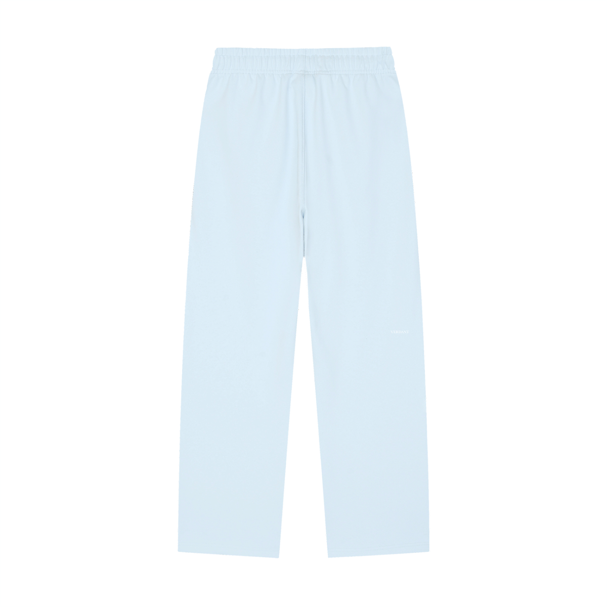 Dog Days heavyweight sweatpants in blue, back with small VERDANT wordmark on the leg