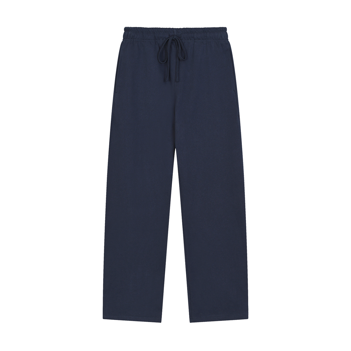 Dog Days heavyweight sweatpants in navy blue, front with drawstring waist