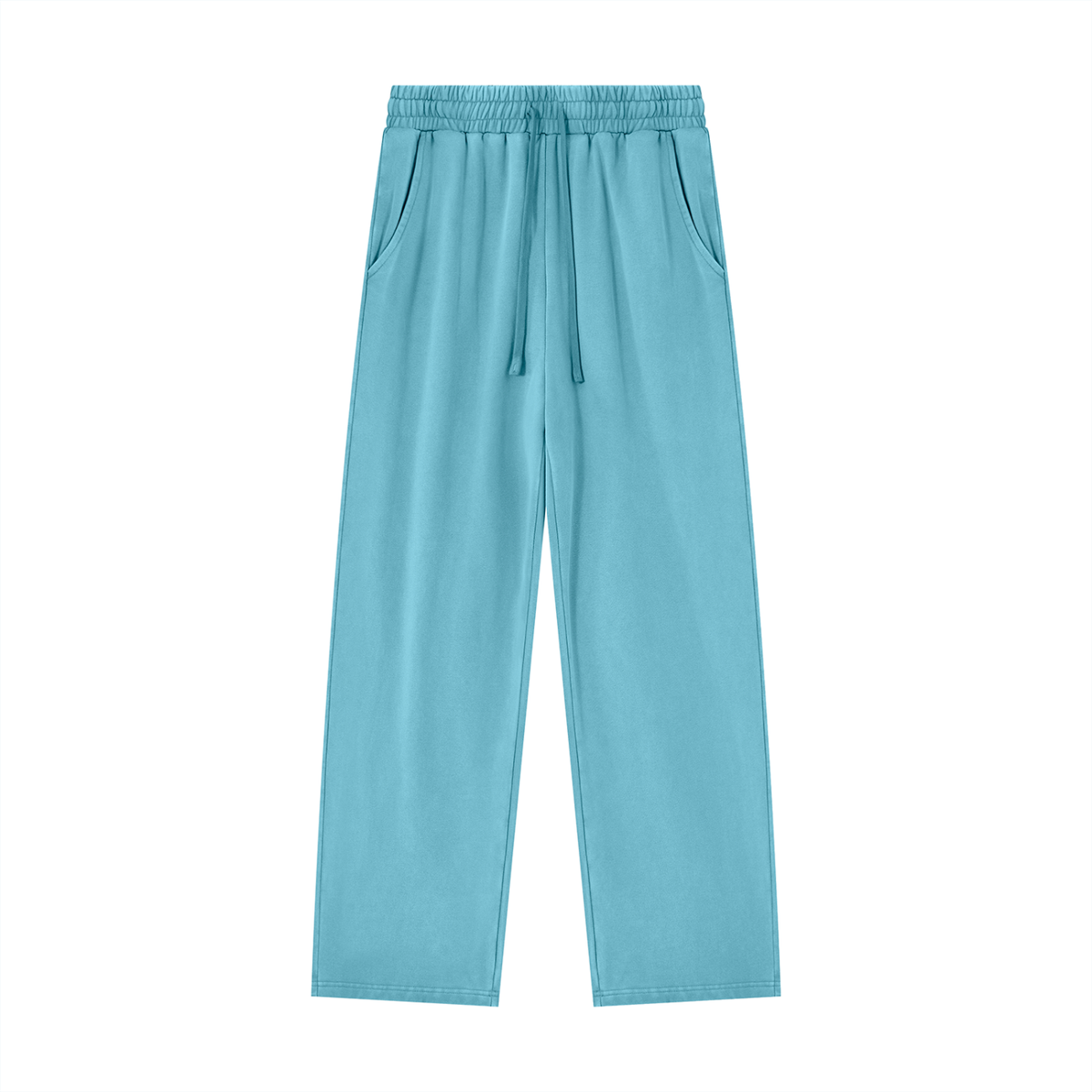 Dog Days sweatpants in sky blue, front with drawstring waist