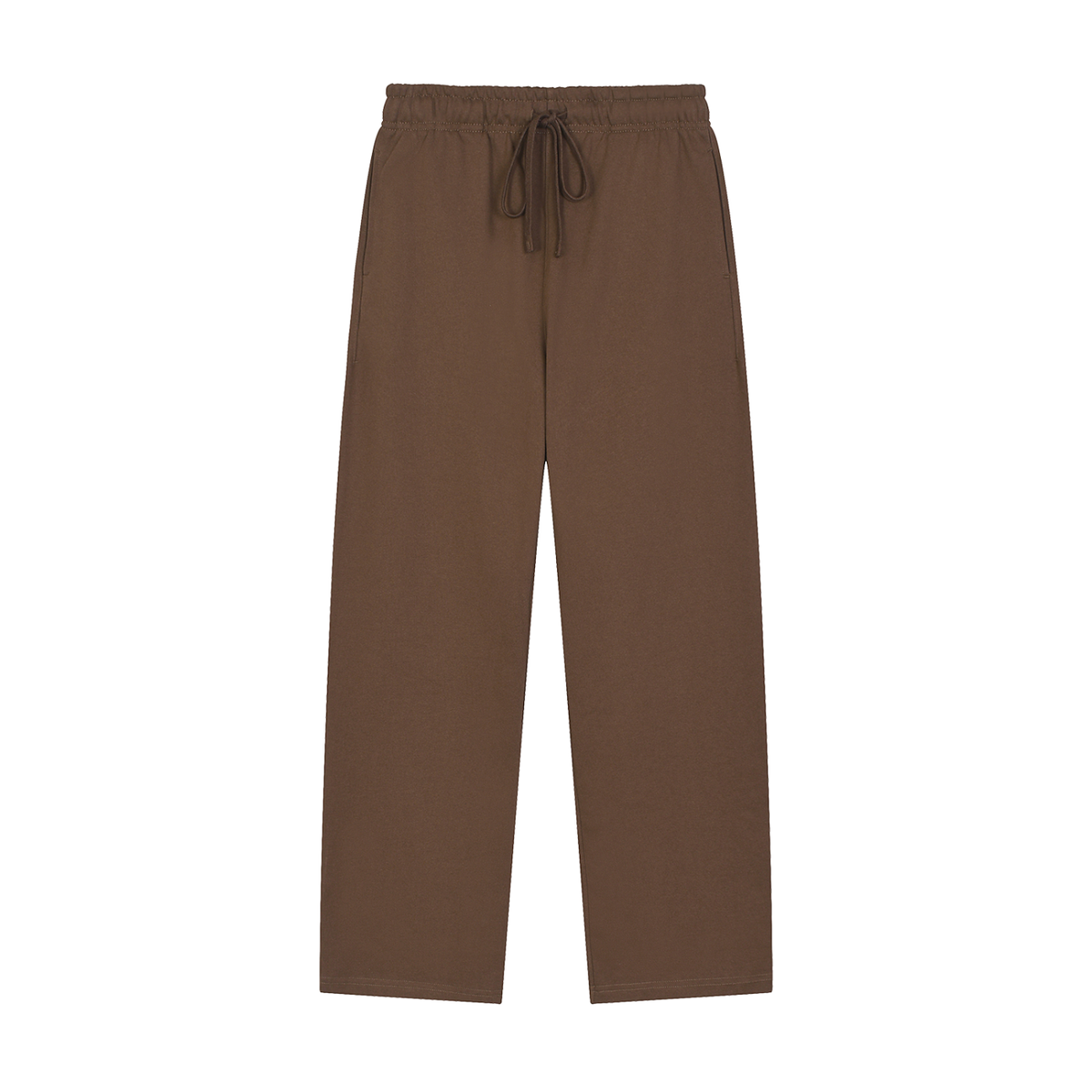 Dog Days heavyweight sweatpants in coffee, front with drawstring waist