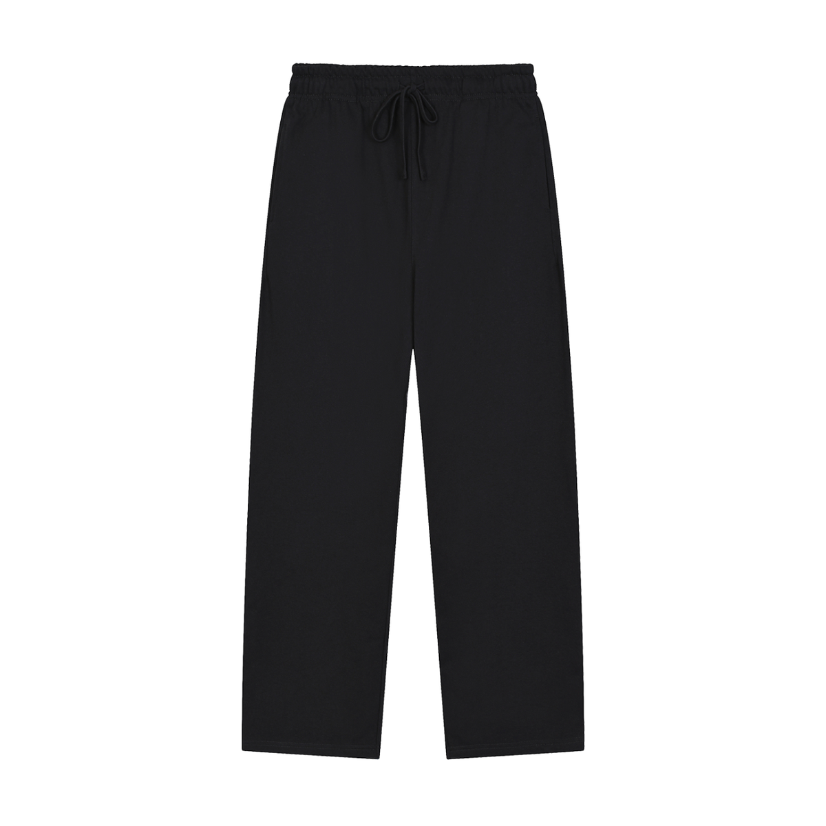 Dog Days heavyweight sweatpants in black, front with drawstring waist
