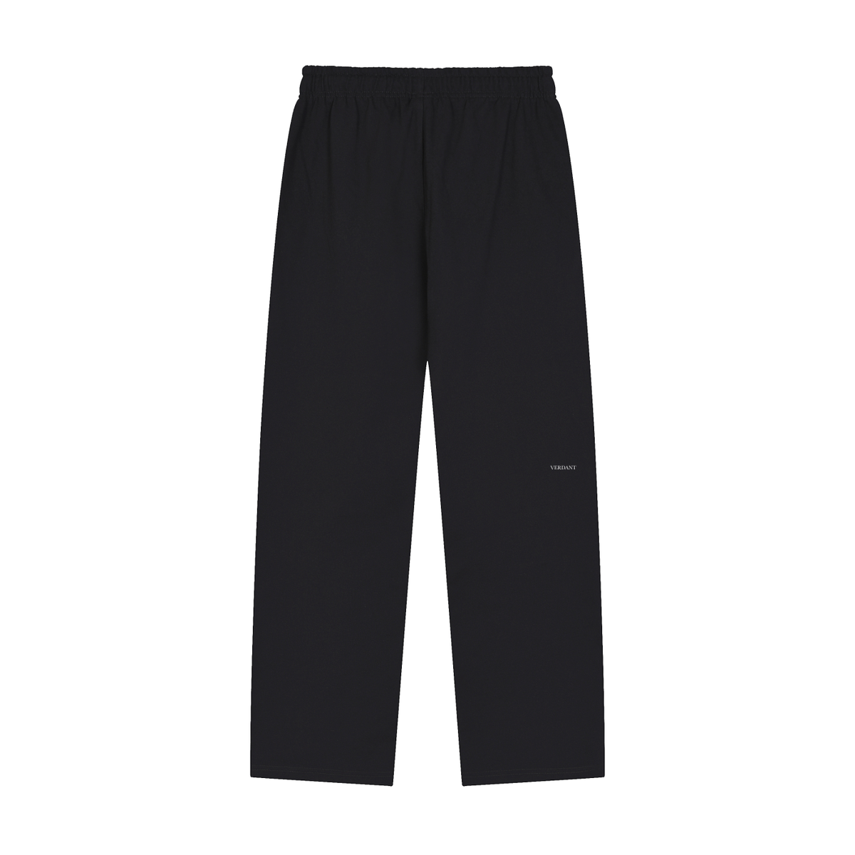 Dog Days heavyweight sweatpants in black, back with small VERDANT wordmark on the leg