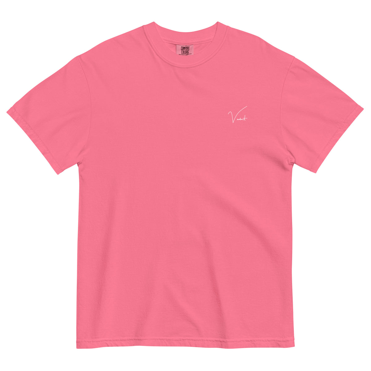 Dogwood State Midweight Tee in Crunchberry - front, small Verdant script at the chest